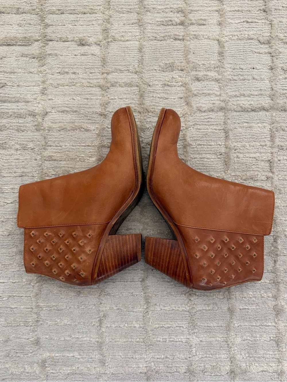 Sam Edelman Lucille tan brown leather boots